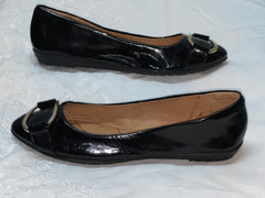 Women’s Sofft Black Patent Leather Flat 8M