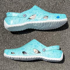Men’s •Quarky• EVA Clog Size 13 White/ Blue Splash