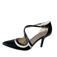 TAHARI Women's •Bitta• Pointed-toe Strappy Pump 7.5M Black