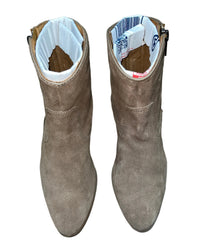 Sofft Womens Padma Western Bootie Taupe Velour Suede Stone 8M