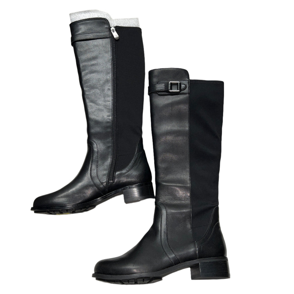ADRIENNE VITTADINI Women's •Tate• Tall Boot - Size 6M Black Leather