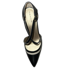 TAHARI Women's •Bitta• Pointed-toe Strappy Pump 7.5M Black