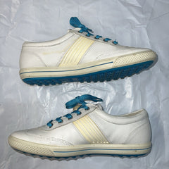Women’s Ecco Street Premier Hydromax Leather Spikeless Golf Shoe 41 White/Blue