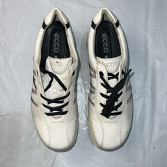 Women’s Ecco Spiked Golf Shoe 39EU White/Black Leather