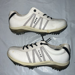 Women’s Ecco Spiked Golf Shoe 39EU White/Black Leather