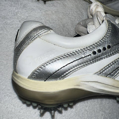 Women’s Ecco Spiked Golf Shoe 38EU White/Silver Gortex Leather