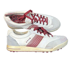 Men’s Ecco Street Premier Hydromax Spikeless Golf Shoes 42 White/ Red