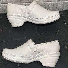 Women’s Nurse Mates Halle Pillow Top Clog 8.5M White Leather