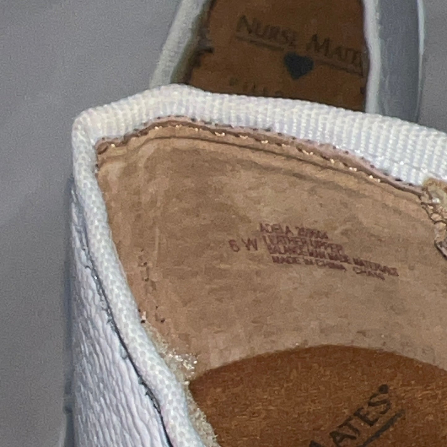 Women’s Nurse Mates Adela Twin-gore Slipon 6W White Leather