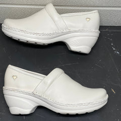 Women’s Nurse Mates Halle Pillow Top Clog 8.5M White Leather