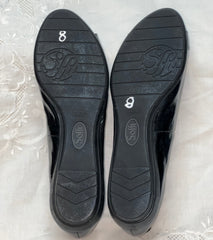 Women’s Sofft Black Patent Leather Flat 8M