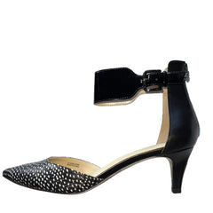TAHARI Women's •Andre• Black/Black-Wht Leather Pump 8M