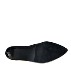ELLEN TRACY Women's •Liza• Black Satin/Patent Cap-toe pump 6.5M