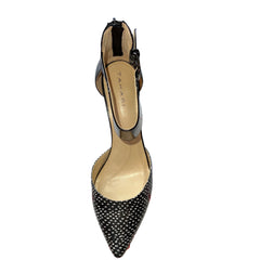 TAHARI Women's •Andre• Black/Black-Wht Leather Pump 8M