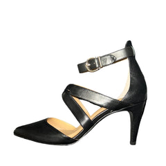 ELLEN TRACY Women's •Cael• High-Heel Sandals 8M Black Leather