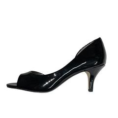 TAHARI Women's •Race• Peep-toe Pump Black Patent