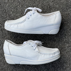 Women's NURSE MATES •Anni Hi• Lace-up 7M white Leather