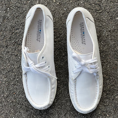 Women's NURSE MATES •Anni Hi• Lace-up 7M white Leather