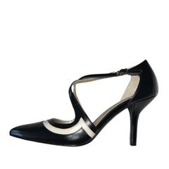 TAHARI Women's •Bitta• Pointed-toe Strappy Pump 7.5M Black
