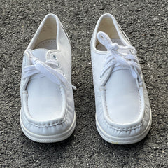 Women's NURSE MATES •Anni Hi• Lace-up 7M white Leather