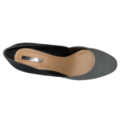 TAHARI Women's •Palace• Slip-on Wedge Grey Kid Suede/Leather
