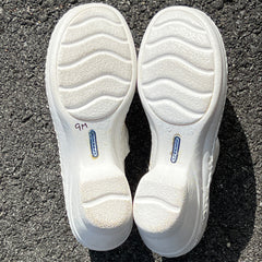 Women’s Nurse Mates Halle Pillow Top Clog 9M White Leather