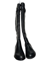 ADRIENNE VITTADINI Women's •Tate• Tall Boot - Size 6M Black Leather