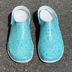 Men’s •Quarky• EVA Clog Size 13 White/ Blue Splash