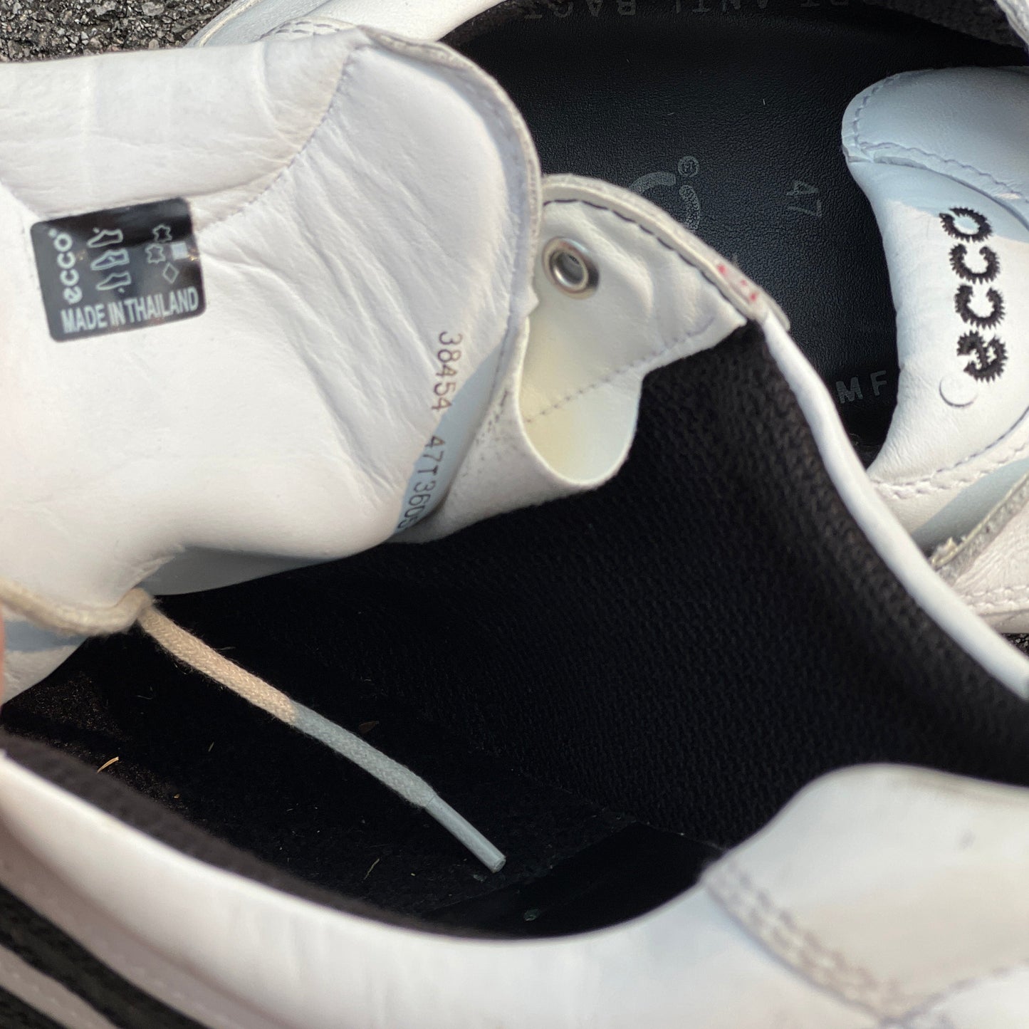 Men’s Ecco Biom Cleated Golf Shoe 47EU • White/Black • Leather