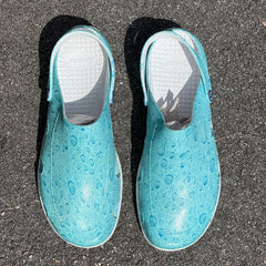 Men’s •Quarky• EVA Clog Size 13 White/ Blue Splash