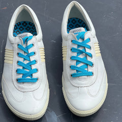 Women’s Ecco Spikeless Golf Shoe 41EU White/Blue Hydrowmax Leather