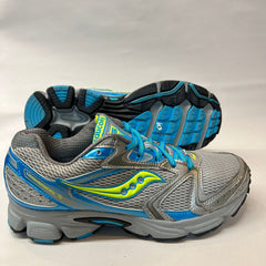 Womens Saucony Cohesion 5 Running Shoe Blue/Gray/Green Size 10 Wide - Preowned Athletic