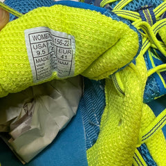 Saucony Womens Grid Cohesion 6 -Blue/Citron- Running Shoe - Size 9.5M Preowned Athletic
