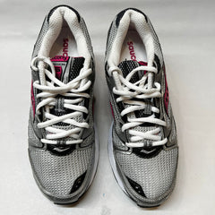 Saucony Cohesion 5 Running Shoe Silver/Black/Pink 9 Wide - Preowned Athletic