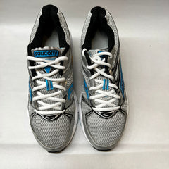 Saucony Womens Grid Cohesion 6 -Silver/ Lt. Blue- Running Shoe -Preowned Athletic
