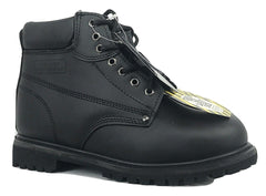 Men's JACATA 6" Classic Steel Toe Work Boot - 8605 - Black Smooth Leather