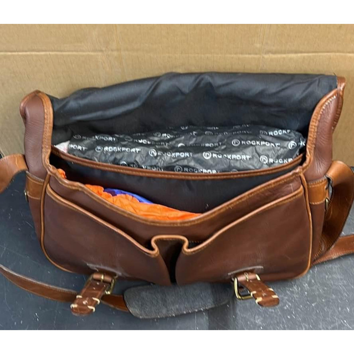 Leather Executive Shoulder Brief/Computer Bag - Made For Rockport Shoe