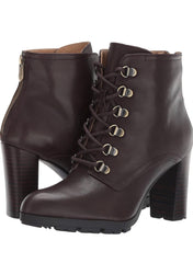 ADRIENNE VITTADINI Women's •Thad• Lug Sole Lace-up Bootie 6M Walnut Leather