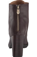 ADRIENNE VITTADINI Women's •Thad• Lug Sole Lace-up Bootie 6M Walnut Leather