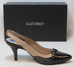 ELLEN TRACY Women's Bindy Slingbacks - Sand/Black - Sz 7-9 NIB - MSRP $109 - ShooDog.com