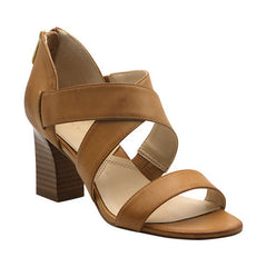 ADRIENNE VITTADINI Women's •Rowsey• Heeled Leather Sandal
