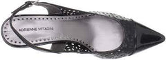 Women's ADRIENNE VITTADINI •Pertrina• Kitten Heel pump 7 Black Leather 7.5M