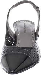 Women's ADRIENNE VITTADINI •Pertrina• Kitten Heel pump 7 Black Leather 7.5M