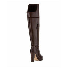 FRENCH CONNECTION Women's Cai •Bitter Chestnut• Round Toe Leather Knee High Boot - ShooDog.com