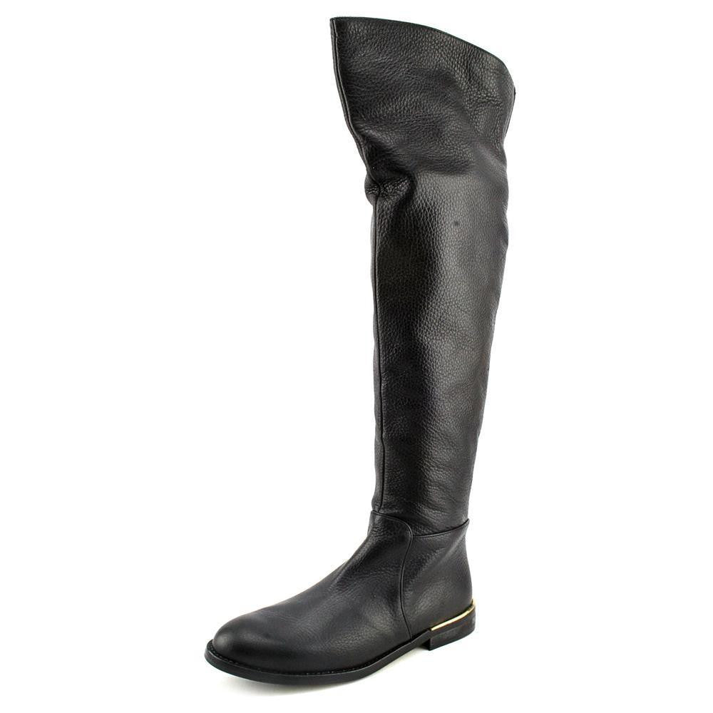 Carmen Marc Valvo Women's 'Drina' •Black Leather • Over the Knee Boots - ShooDog.com