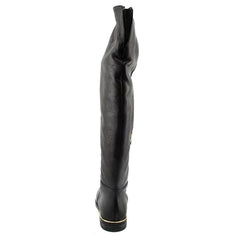Carmen Marc Valvo Women's 'Drina' •Black Leather • Over the Knee Boots - ShooDog.com