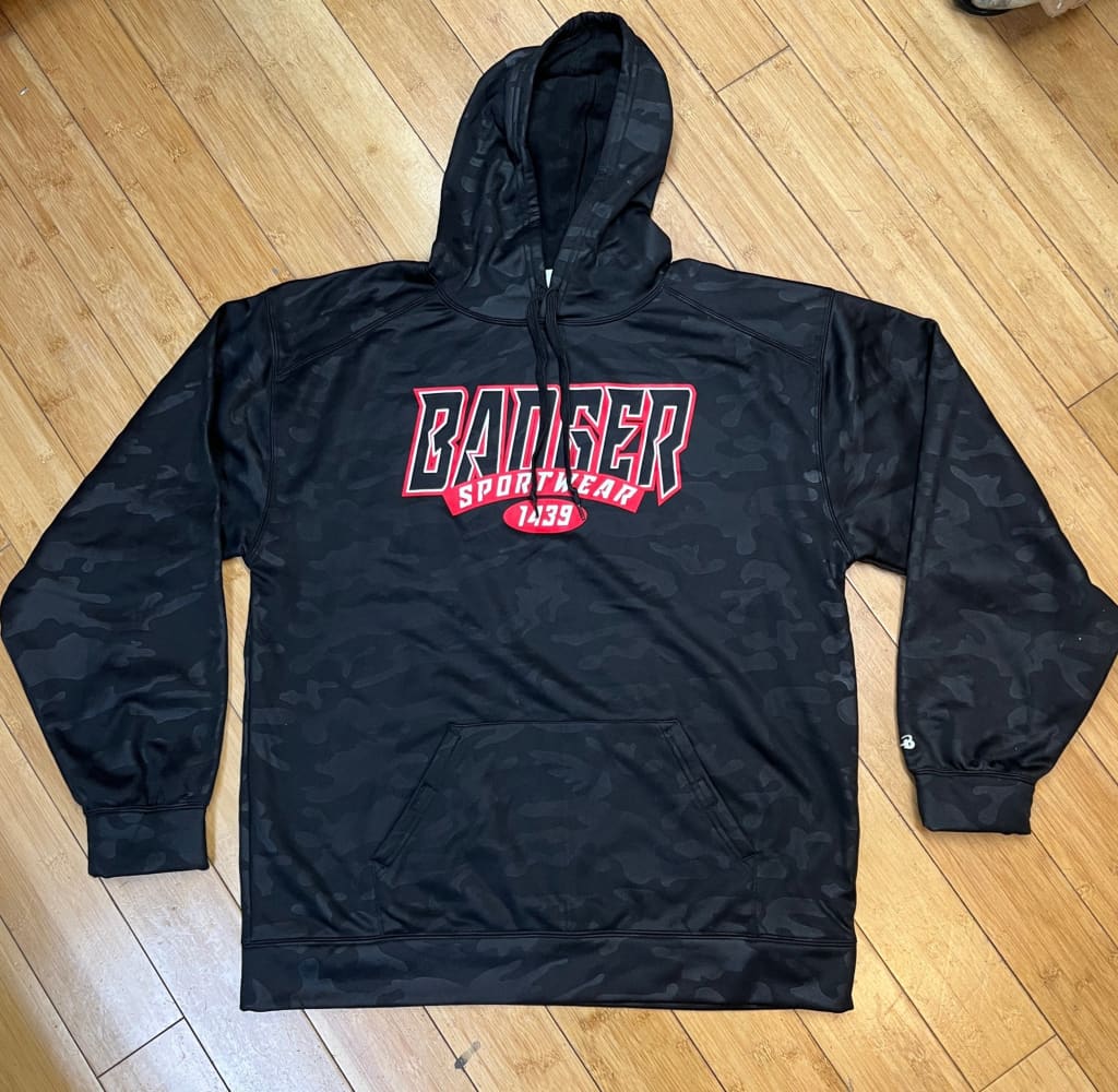 Men's •Badger Sport • MonoCam Embossed Hood black large