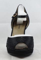 ADRIENNE VITTADINI Women's Potomac Pump - Black Satin - MSRP $99 - ShooDog.com
