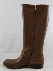 ADRIENNE VITTADINI Women's Alaine Boot - Taupe Burnished Nubuck - MSRP $199 - ShooDog.com