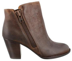 SOFFT Women's Wera •Brown Distressed Leather• Mid Heel Ankle Boots - ShooDog.com